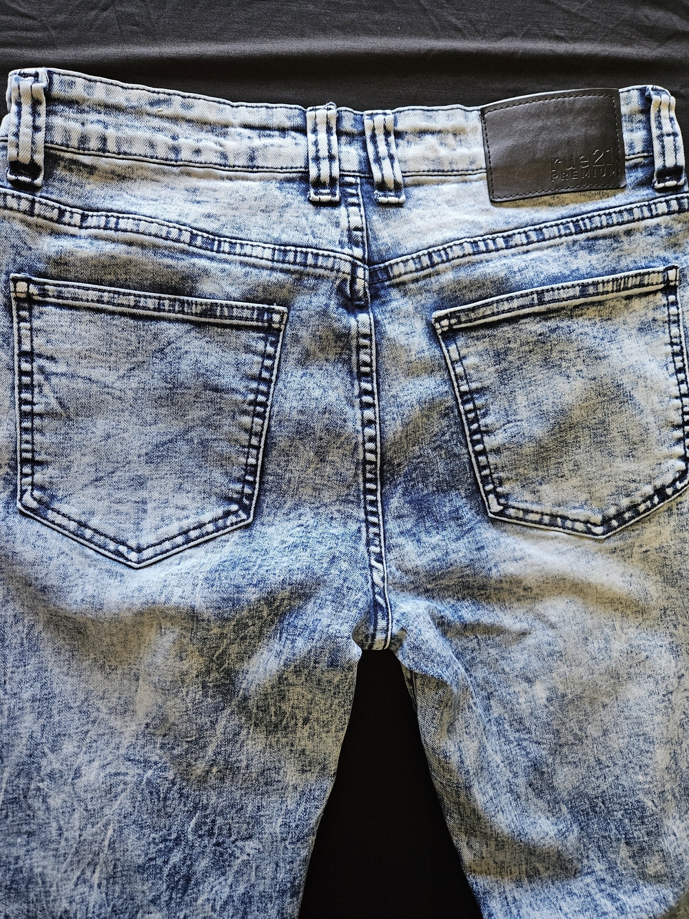 Slim Straight Light Acid Wash Blue Womens Jeans - Picture 6 of 6